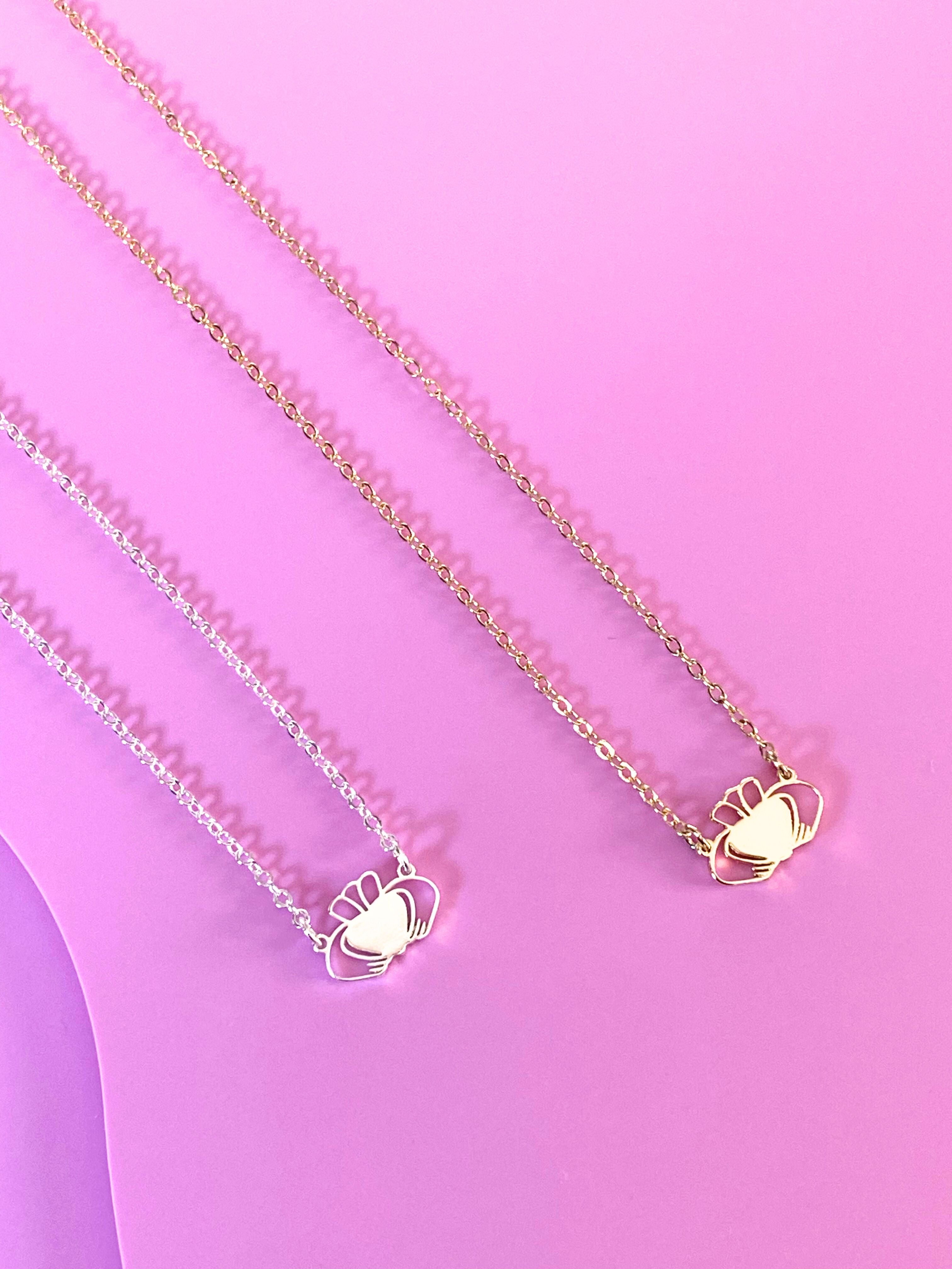 Heart Strong Beag Claddagh Necklace