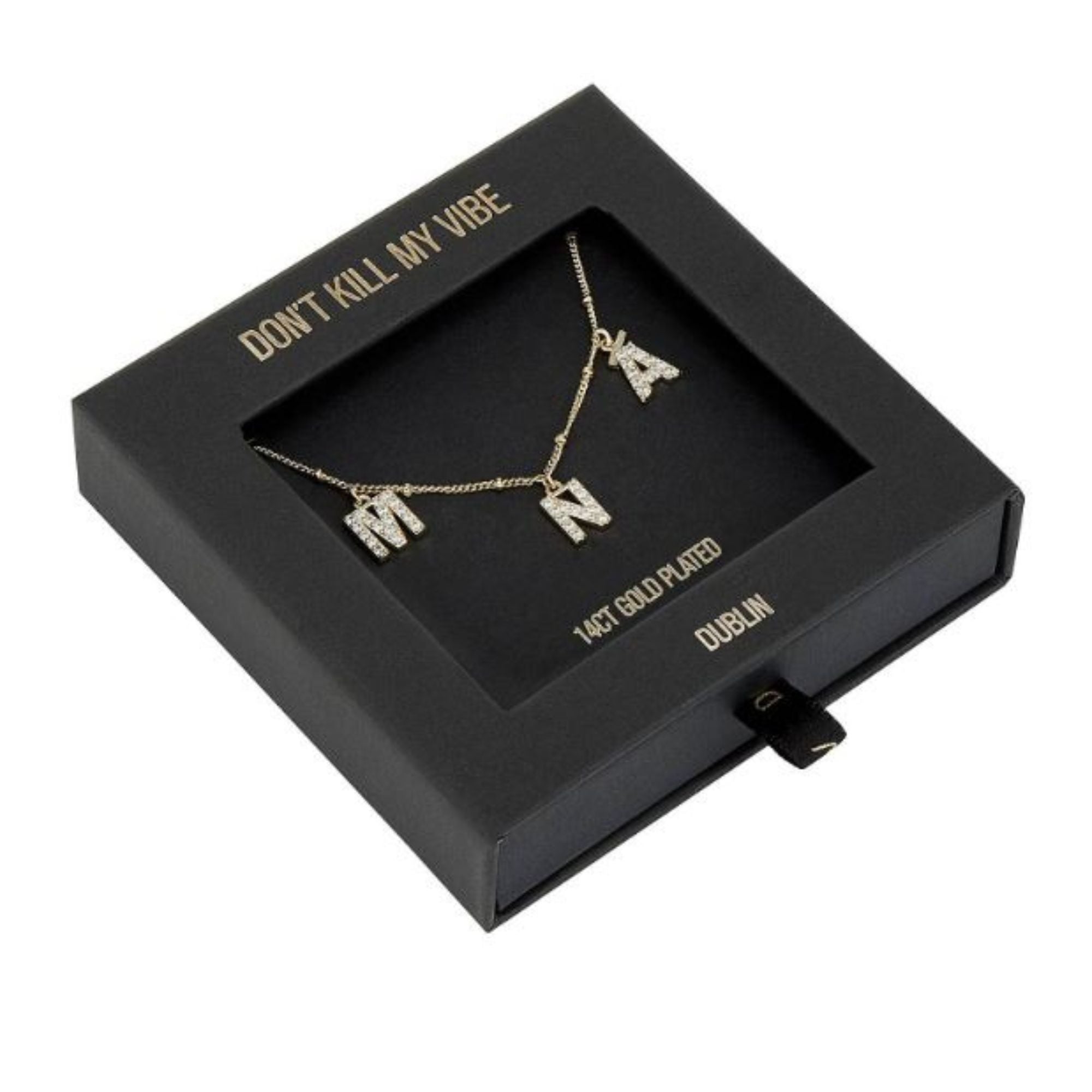 Gold Mná Necklace in Gift Box