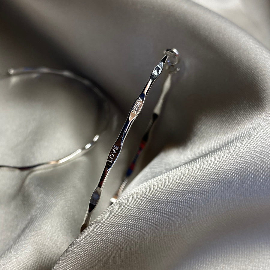 Silver Hustler 2.0 Hoop Earrings