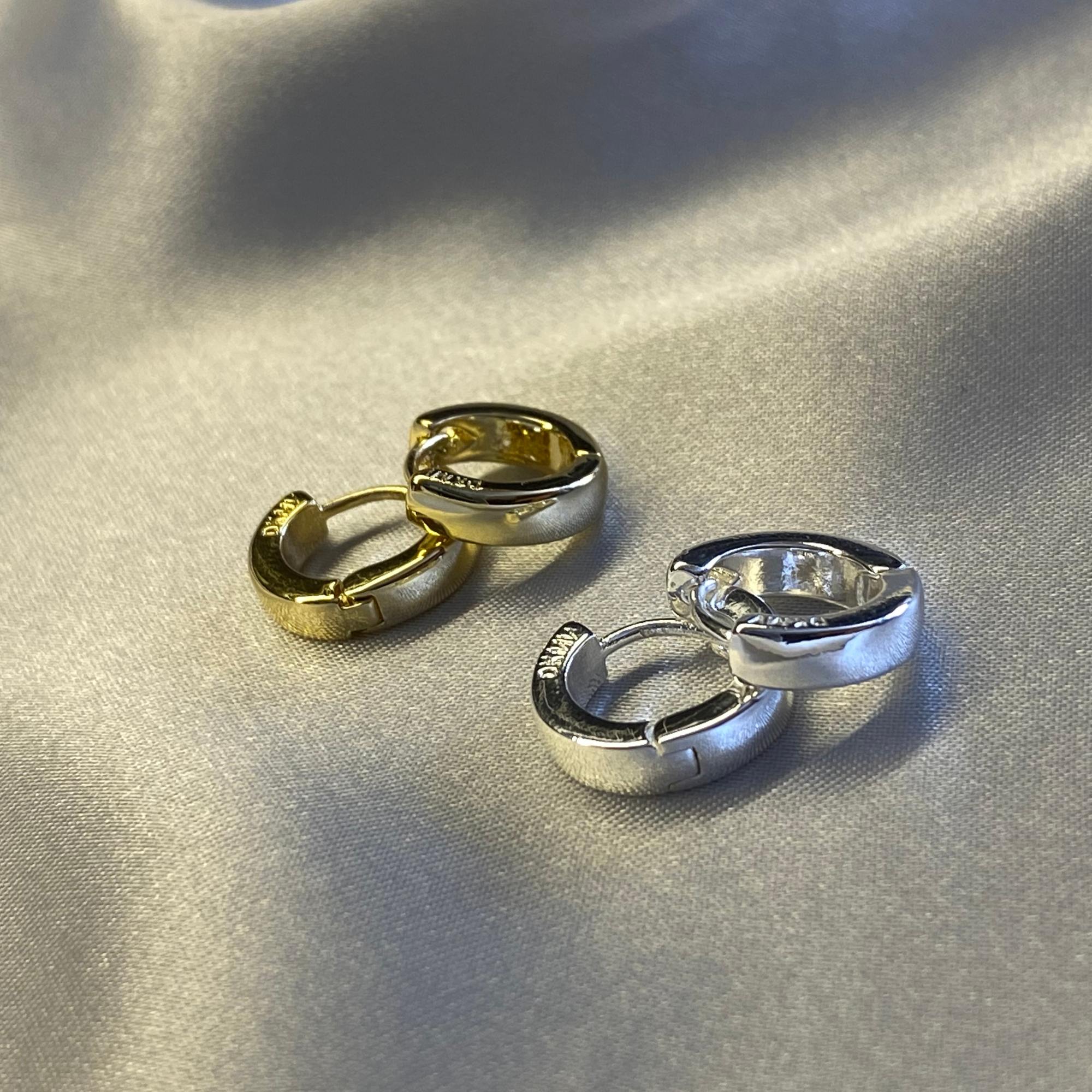 Gold and Silver Not Yer Average Mini Hoop Earrings