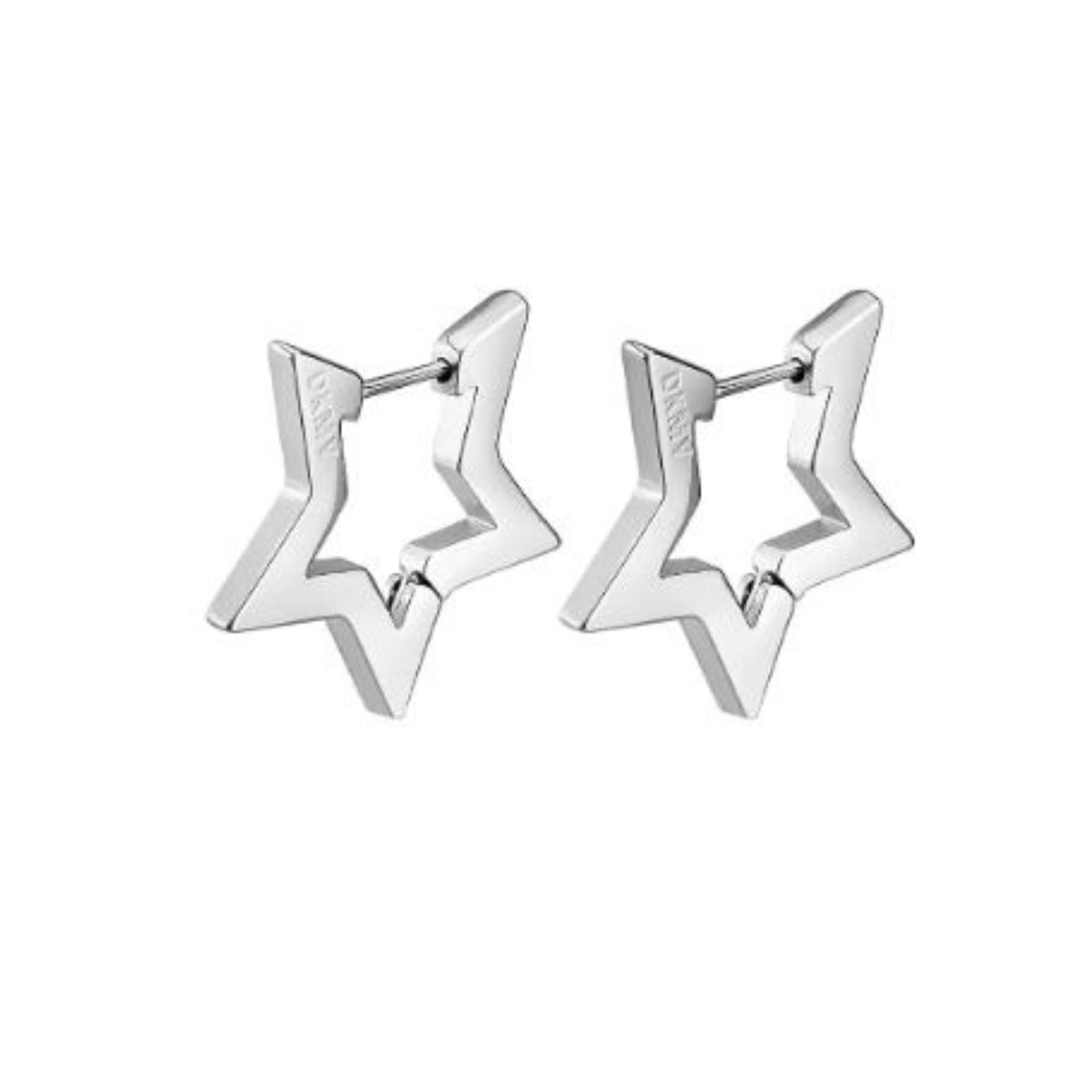 Silver Not Yer Average - Star Hoop Earrings