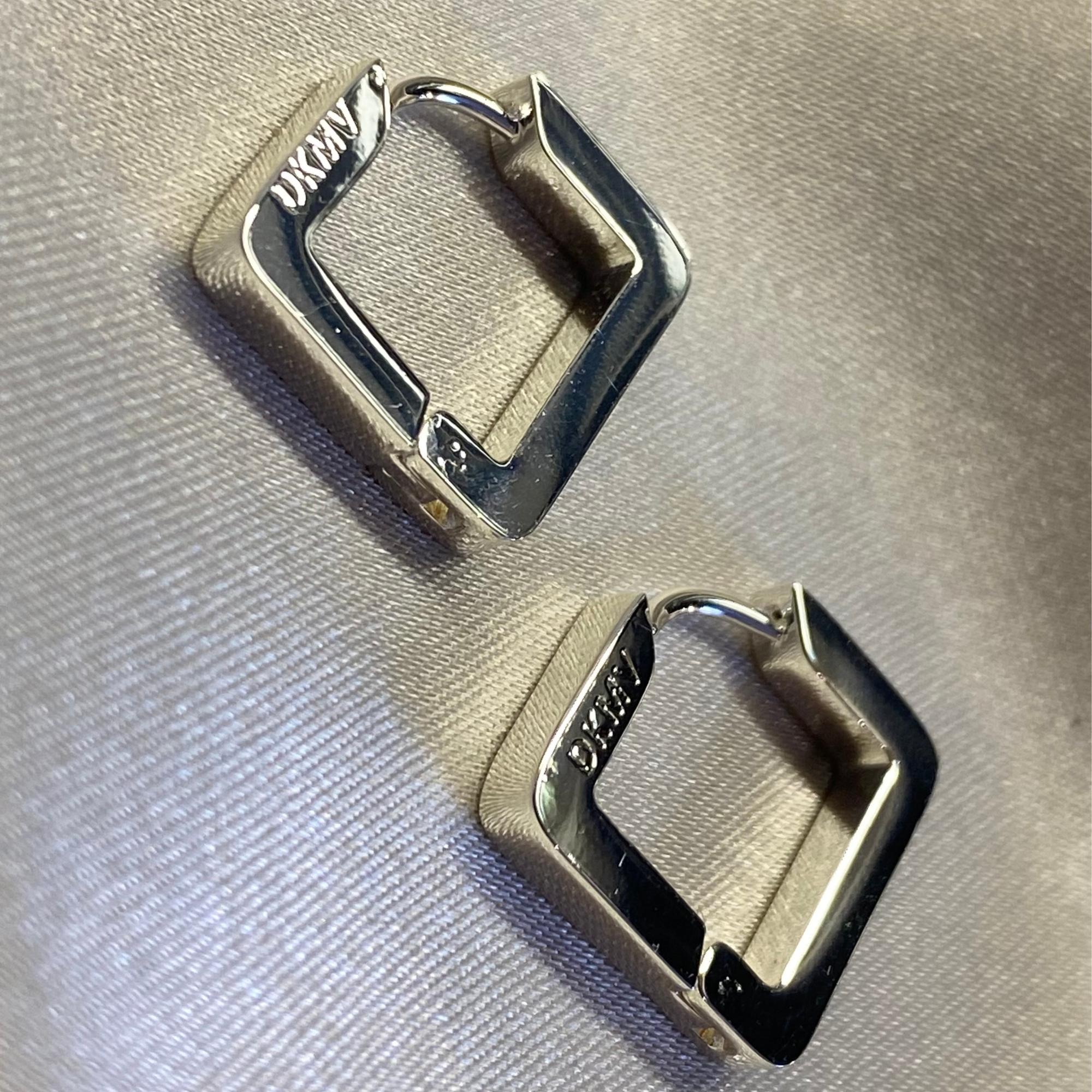 Silver Not Yer Average Square Hoop Earrings