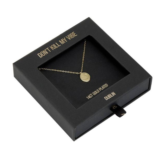 Gold plated, recycled brass, heart, Irish designed, From the Heart necklace in Gift Box