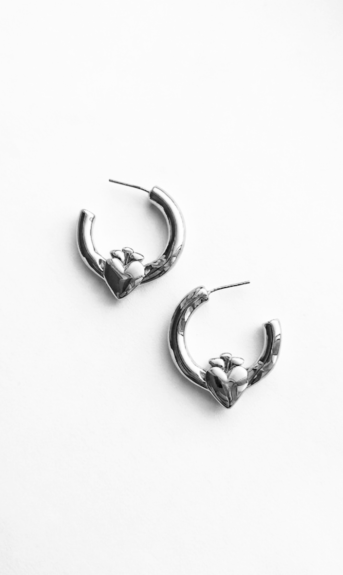 Claddagh Queen Hoop Earrings