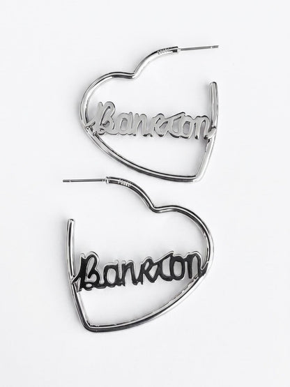 Banríon Heart Hoop Earrings