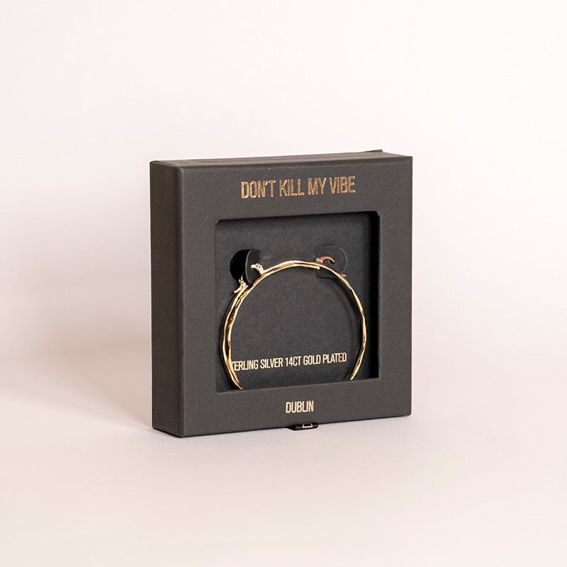 Gold Hustler 2.0 Hoop Earrings in a gift box