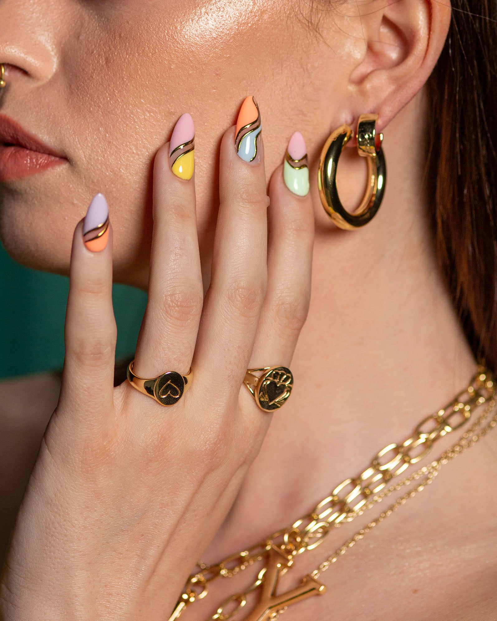 Not Yer Average Hoop Earrings by DON'T KILL MY VIBE in gold with DKMV engraving and hoop styling
