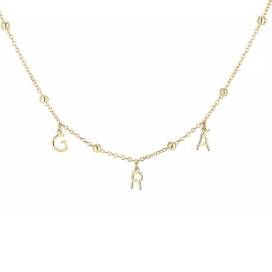 Gold  Grá Irish Letters Necklace. Grá means love in Irish