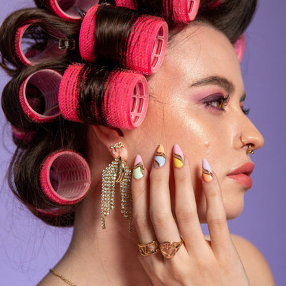 Model Wearing Gold Heart Strong Claddagh Sovereign Ring